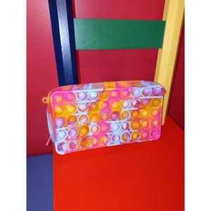Pop Fidget Pencil Case, Push Pop Bubble, Sensory Zippered Pencil/Purse